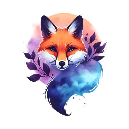 Logo du site, une tête de renard avec un dégradé de couleur